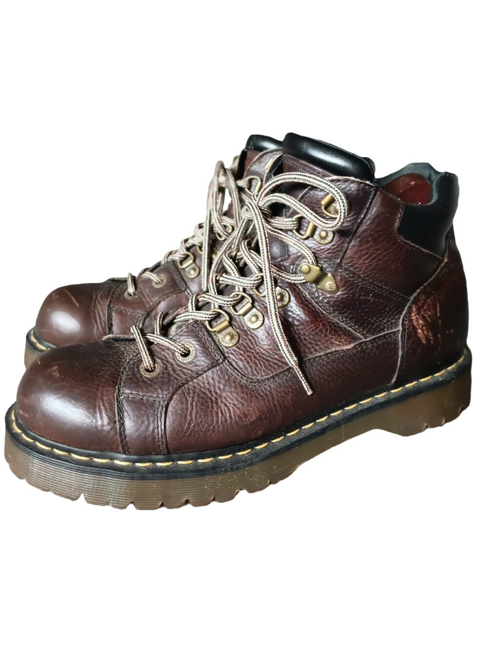 🖤 Vintage Y2K Dr. Martens 11303 Brown Leather Hiking Work Boots Chunky Mens 13